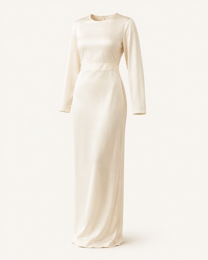 Sangria ivory silk dress, outfit-only product image