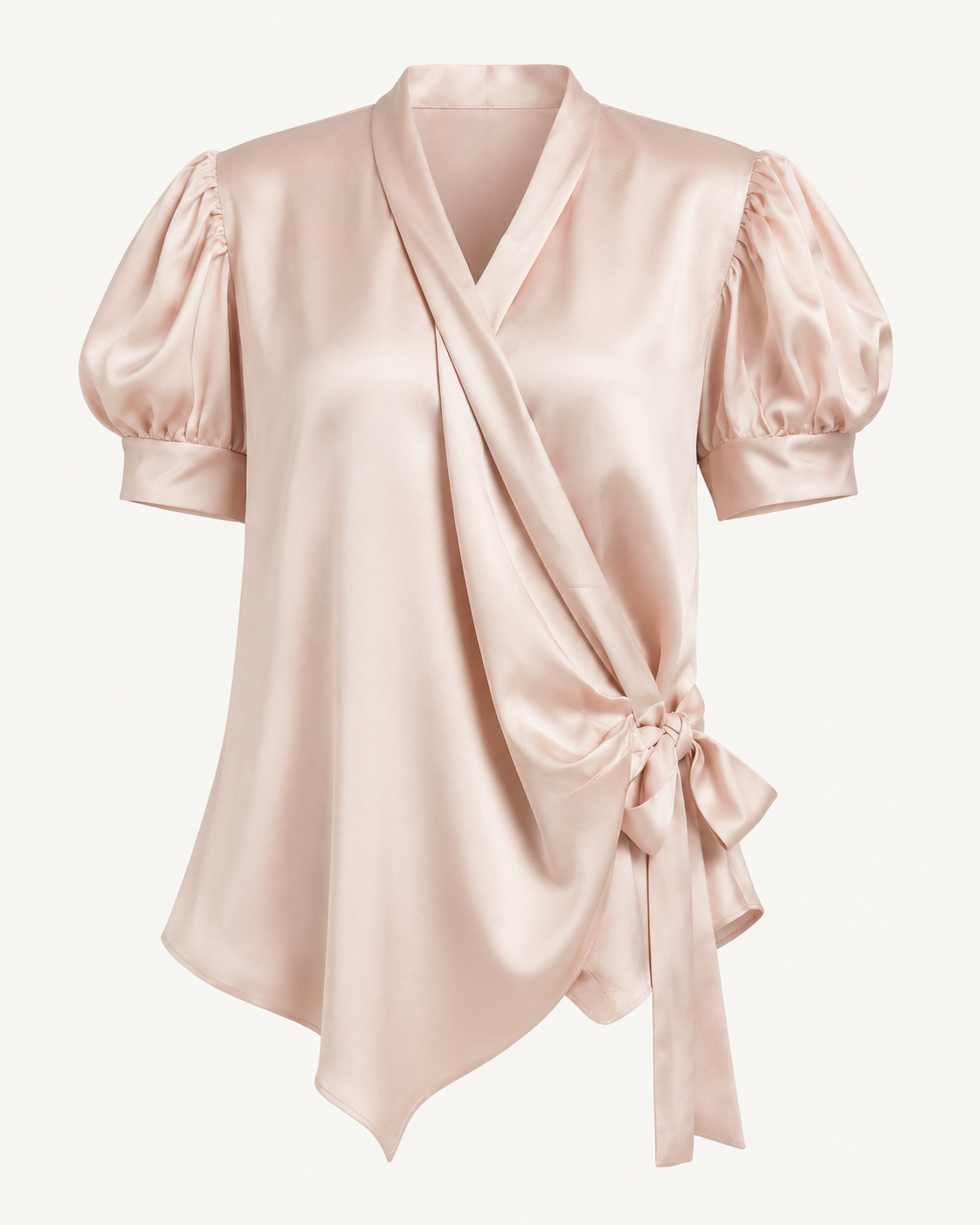 Serenity Silk tea pink shirt, outfit-only product image