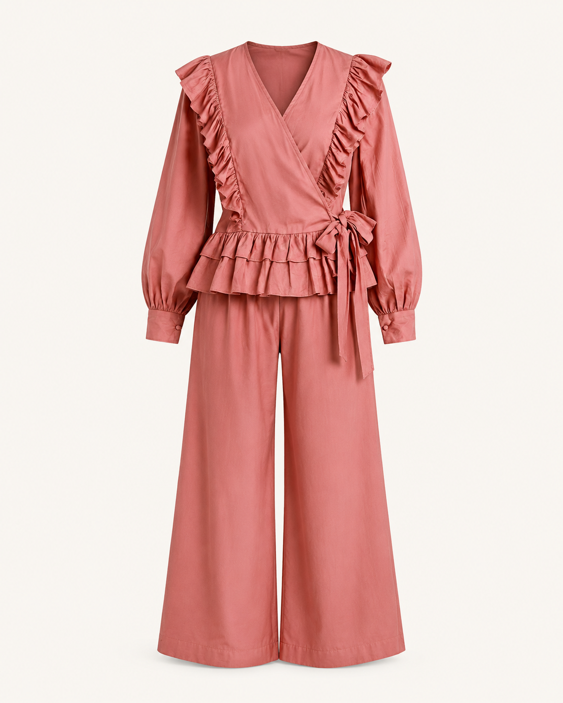 Sunday Calm dusty rose cotton co-ord set - outfit only