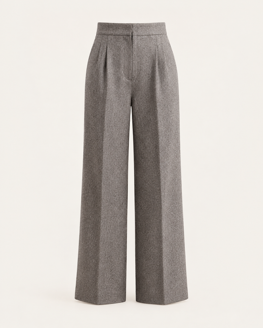 The Formal Edit grey wool pants outfit-only product image