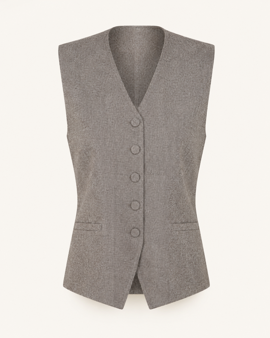 The Formal Edit grey wool vest outfit-only product image
