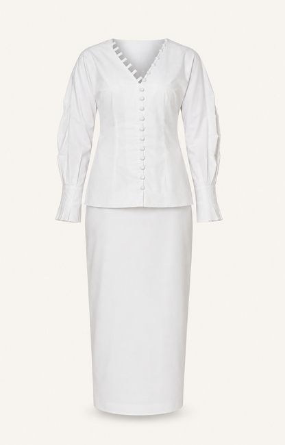 Vanilla Vogue ivory cotton co-ord set - outfit only