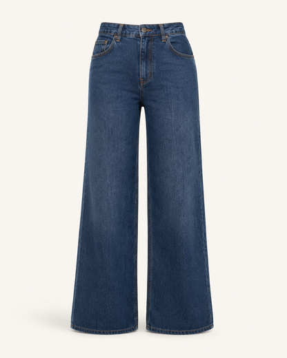 Wide Vibe blue denim wide-leg pants - outfit only